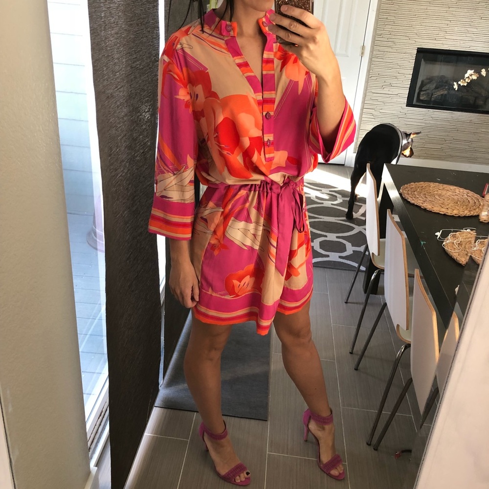 Exotic print floral dress. Gorgeous colors